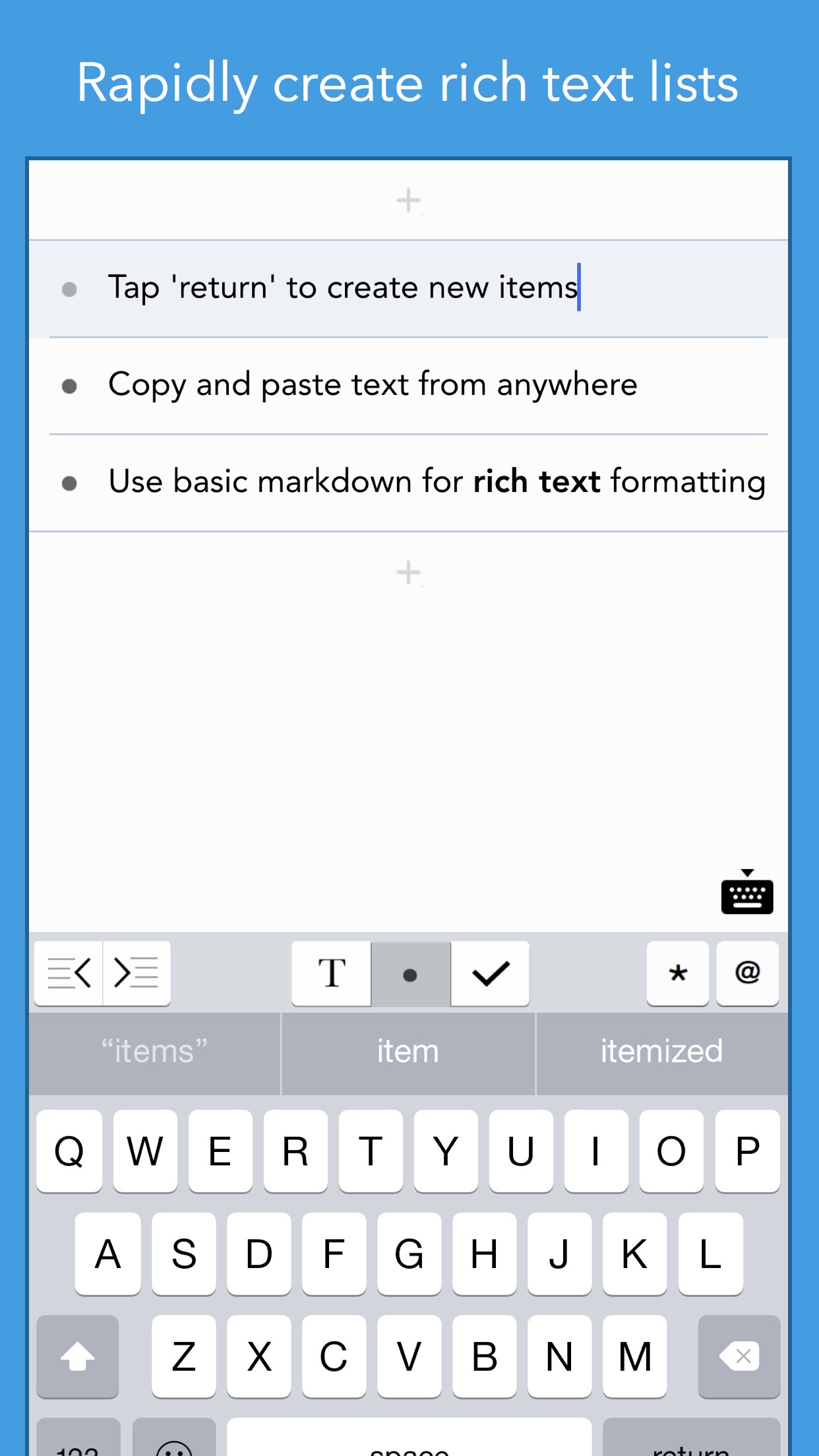 Listacular for Dropbox - Rapid notes, lists and to-do's with plaintext