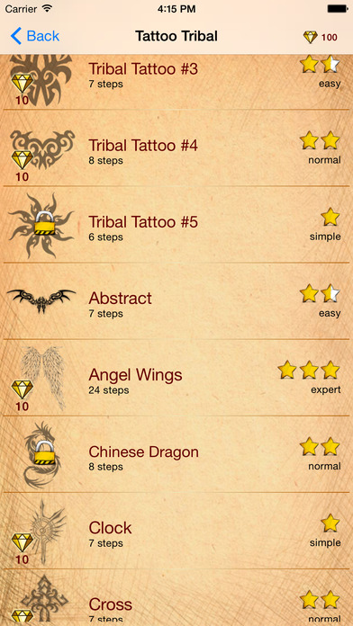 Drawing Tutorials Tattoos Collection Screenshot on iOS
