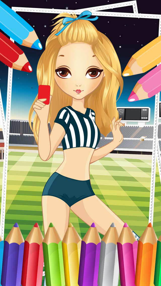 App Shopper Pretty Girl Fashion Sport Coloring World Paint And Draw Football For Kids Game