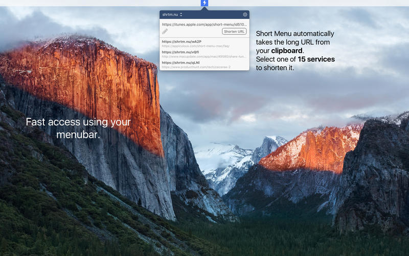 Short Menu 3.0.2  Fast and intelligent URL shortener