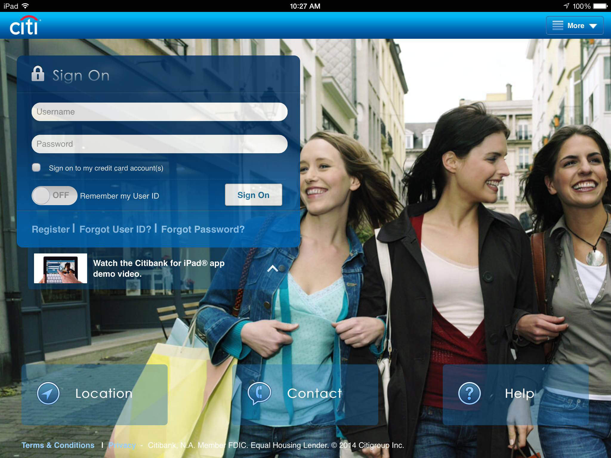 Citibank for iPad®